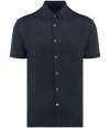 SP517 Spasso Short Sleeve Linen Shirt Navy colour image